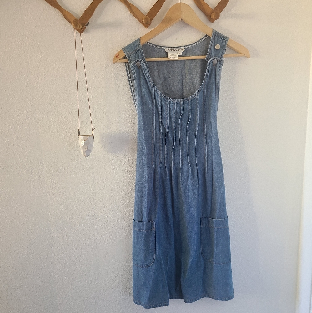 Audrey celine jean dress front pockets